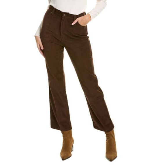 Bardot Pants - Bardot Booty- Cord High Waist Pant in chocolate